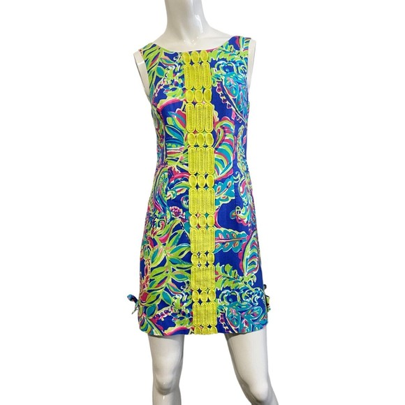 Lilly Pulitzer Womens Delia Paisley Toucan Floral Shift Dress Size O - Picture 2 of 13